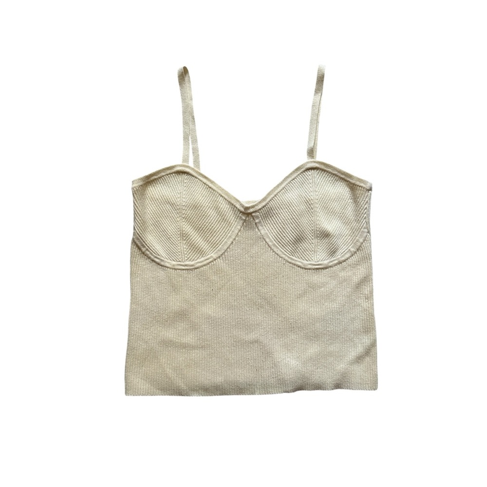 Madewell Knit Spaghetti Strap Tank Beige Size‎ M
